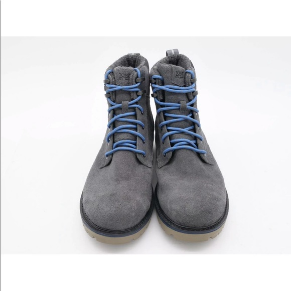 Toms Suede Lace Up Round Toe Combat Ankle Boots main image 6
